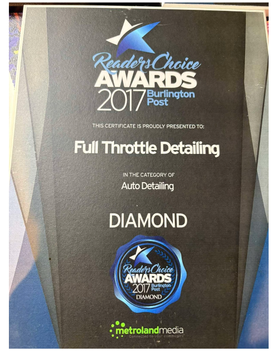 Classic 57 Auto Detailing 2017 Readers Choice Diamond Award
